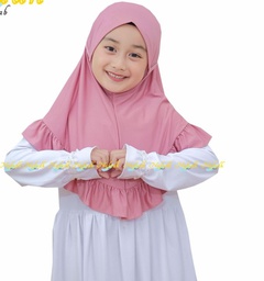 Kerudung Pink &amp; Biru